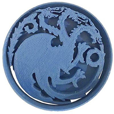 Cuticuter Game of Thrones Targaryen kakskärare, blå, 8 x 7 x 1,5 cm Cuticuter Game of Thrones Targaryen kakskärare, blå, 8 x 7 x 1,5 cm