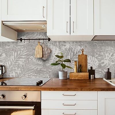CREARREDA Stänksäker kökspanel, lätt att applicera, tropisk väggdekal, 190 x 60 cm, 100% tillverkad i Italien, PVC, brandsäker och vattentålig, för diskbänk CREARREDA Stänksäker kökspanel, lätt att applicera, tropisk väggdekal, 190 x 60 cm, 100% tillverkad i Italien, PVC, brandsäker och vattentålig, för diskbänk