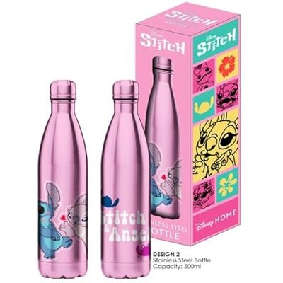 HÔMADICT DISNEY ISOTERM FLASKA återanvändbar Stitch & Angel Kiss vattenflaska i rostfritt stål 12 timmars varm och kall förvaring för sport, resor, dagligen, 500 ml BPA fri officiell licens HÔMADICT DISNEY ISOTERM FLASKA återanvändbar Stitch & Angel Kiss vattenflaska i rostfritt stål 12 timmars varm och kall förvaring för sport, resor, dagligen, 500 ml BPA fri officiell licens
