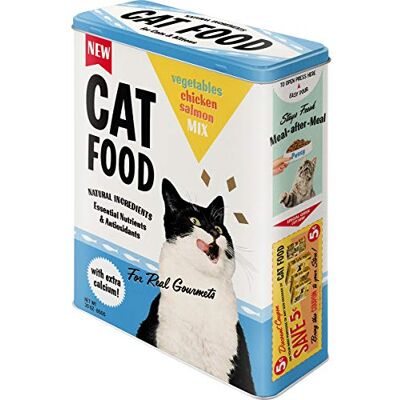 ART Förvaringsburk i retrostil XL, Cat Food Mix – Presentidé för kattägare, Förvaringsbox för cornflakes, Deko vintagedesign, 4 l ART Förvaringsburk i retrostil XL, Cat Food Mix – Presentidé för kattägare, Förvaringsbox för cornflakes, Deko vintagedesign, 4 l