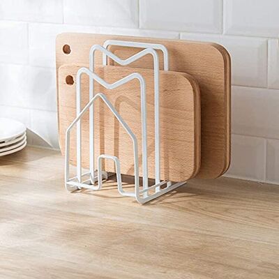 SUNFICON SUNIFCON Skärbräda rack skärbräda organiserare stativ hållare kök bänkskiva krukor grytlock rack organiserare platt stål 10 cm L x 14 cm B x 22 cm H vit SUNFICON SUNIFCON Skärbräda rack skärbräda organiserare stativ hållare kök bänkskiva krukor grytlock rack organiserare platt stål 10 cm L x 14 cm B x 22 cm H vit