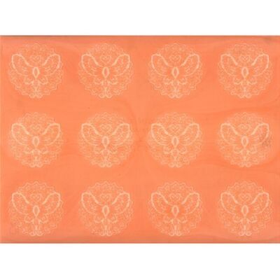Martellato spets effekt design 4 dekorationsmatta, 30 x 40 cm Orange Martellato spets effekt design 4 dekorationsmatta, 30 x 40 cm Orange