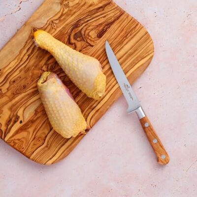 Sabatier Ideal Provençao Urbeningskniv, 100% smidd, 13 cm, tunt, flexibelt blad och nitar i rostfritt stål, möjliggör precis urbening, tillverkad i Frankrike Sabatier Ideal Provençao Urbeningskniv, 100% smidd, 13 cm, tunt, flexibelt blad och nitar i rostfritt stål, möjliggör precis urbening, tillverkad i Frankrike