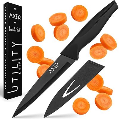 Axer Universell kökskniv 12 cm professionell kökskniv multifunktionell kniv släta köksknivar grönsakskniv köttkniv fruktkniv Axer Universell kökskniv 12 cm professionell kökskniv multifunktionell kniv släta köksknivar grönsakskniv köttkniv fruktkniv