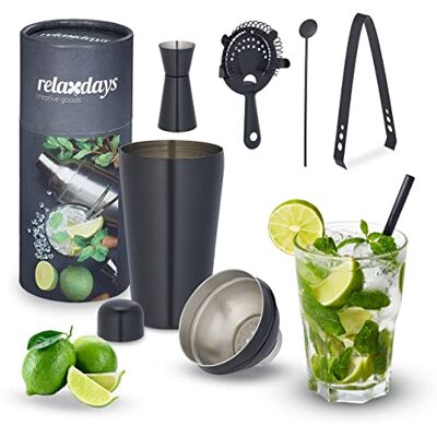 Relaxdays 5-delad cocktailset i rostfritt stål - Baraccessoarer Relaxdays 5-delad cocktailset i rostfritt stål - Baraccessoarer