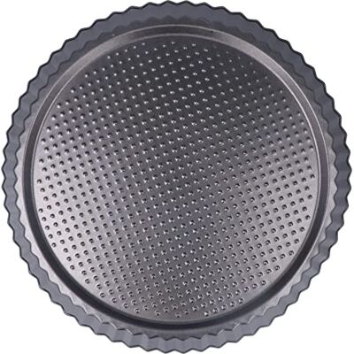 Graziano , Furbo tårta form, tillverkad av kolstål och utrustad med 7 lager non-stick beläggning, perfekt för att göra söta och smakliga pajer, svart färg, ø 30 cm Graziano , Furbo tårta form, tillverkad av kolstål och utrustad med 7 lager non-stick beläggning, perfekt för att göra söta och smakliga pajer, svart färg, ø 30 cm