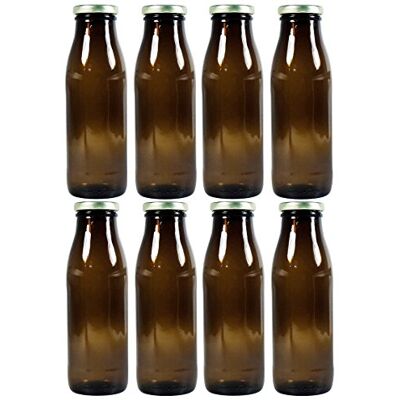 mikken Viva-Haushaltswaren Gabriele Hesse e.K. Mjölkflaskor med skruvlock 8 x 500 ml, juiceflaska att fylla själv, inkl. tratt mikken Viva-Haushaltswaren Gabriele Hesse e.K. Mjölkflaskor med skruvlock 8 x 500 ml, juiceflaska att fylla själv, inkl. tratt