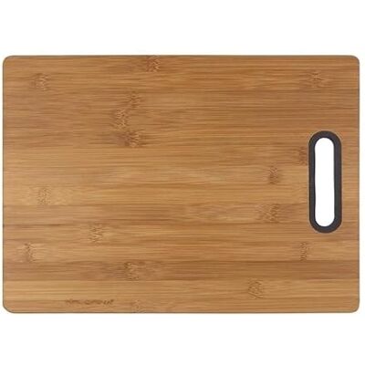 Florina Skärbräda i bambu 23,5 x 30,5 cm I Köksbräda i naturlig bambu TITOLARE med silikonhandtag I Antibakteriell köksbräda I Universalskärbräda för att skära ost, kött, frukt och grönsaker Florina Skärbräda i bambu 23,5 x 30,5 cm I Köksbräda i naturlig bambu TITOLARE med silikonhandtag I Antibakteriell köksbräda I Universalskärbräda för att skära ost, kött, frukt och grönsaker