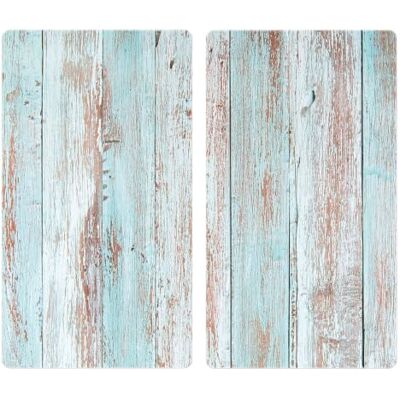 Allstar Glasskyddsplattor Blue Wood set om 2 – set om 2, kokplattorskydd för glaskeramiska hällar, härdat glas, 30 x 0,8 x 52 cm, flerfärgade Allstar Glasskyddsplattor Blue Wood set om 2 – set om 2, kokplattorskydd för glaskeramiska hällar, härdat glas, 30 x 0,8 x 52 cm, flerfärgade