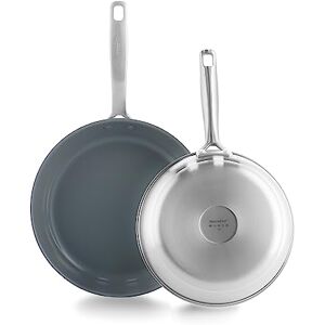 greenPan - Treviso - Rostfritt stål - Non-stick - Stekpanneset greenPan - Treviso - Rostfritt stål - Non-stick - Stekpanneset