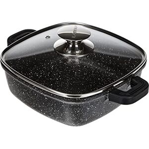 KAMBERG 0008101 – Kvadratisk kokkärl 24cm – Aluminiumgjutning – Steininspirerad beläggning – Glaslock – För alla spisar, inkl. induktion KAMBERG 0008101 – Kvadratisk kokkärl 24cm – Aluminiumgjutning – Steininspirerad beläggning – Glaslock – För alla spisar, inkl. induktion