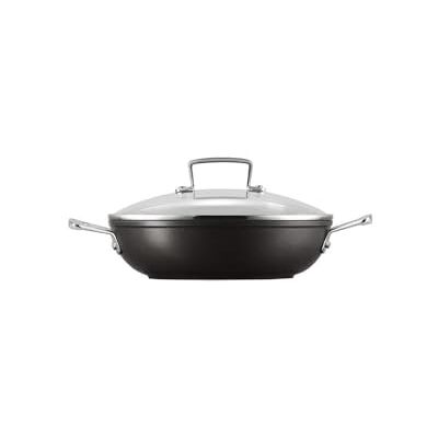 Le Creuset Aluminium nonstick professionell panna med lock, Ø 24 cm, lämplig för alla typer av spisar inklusive induktion, antracit/silver Le Creuset Aluminium nonstick professionell panna med lock, Ø 24 cm, lämplig för alla typer av spisar inklusive induktion, antracit/silver