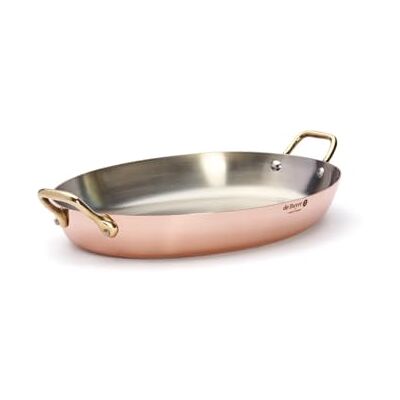 DE BUYER 6451.36 platt oval, koppar, 43 x 26,4 x 7,5 cm DE BUYER 6451.36 platt oval, koppar, 43 x 26,4 x 7,5 cm