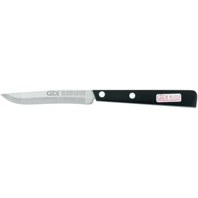Güde Solingen Allkniv vit/svart med tandad egg, 10 cm, UNI, POM, inskription: Kitchen Friend Güde Solingen Allkniv vit/svart med tandad egg, 10 cm, UNI, POM, inskription: Kitchen Friend