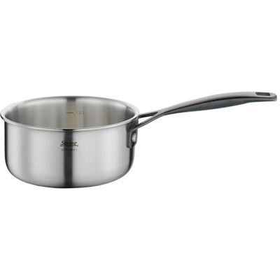 Spring Vår kastrull Gourmet i flera lager rostfritt stål, ugnssäker med inre skala, Ø 16 cm, höjd 7,5 cm, 1,4 liter, svart Spring Vår kastrull Gourmet i flera lager rostfritt stål, ugnssäker med inre skala, Ø 16 cm, höjd 7,5 cm, 1,4 liter, svart