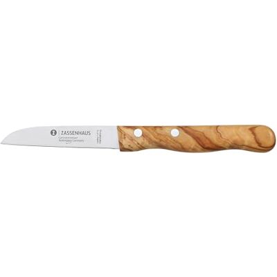 Zassenhaus Grönsakskniv olivträ, blad av rostfritt stål 7,5 cm, 18 × 1,7 cm Fruktkniv, rostfritt stål 1.4116, rak skärning, extra vass handdragare, olivträhandtag, exakt skärning Zassenhaus Grönsakskniv olivträ, blad av rostfritt stål 7,5 cm, 18 × 1,7 cm Fruktkniv, rostfritt stål 1.4116, rak skärning, extra vass handdragare, olivträhandtag, exakt skärning