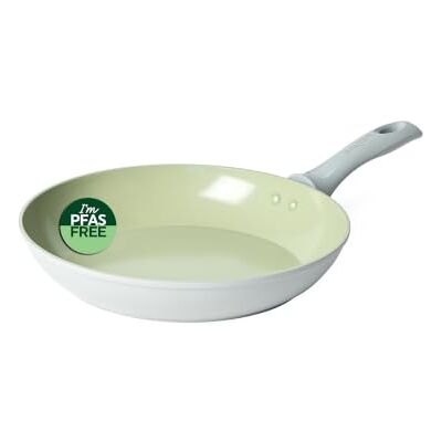 Salter Earth 28 cm stekpanna – hälsosam keramisk non-stick beläggning, PFAS-fri induktion köksredskap, liten aluminiumägg pannkaka matlagningsstekpanna, lätt att rengöra, PFOA/PTFE-fri, håll dig sval Salter Earth 28 cm stekpanna – hälsosam keramisk non-stick beläggning, PFAS-fri induktion köksredskap, liten aluminiumägg pannkaka matlagningsstekpanna, lätt att rengöra, PFOA/PTFE-fri, håll dig sval