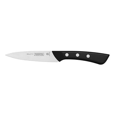Tramontina SOLUTTA kökskniv 10 cm, kökskniv av rostfritt stål, universalkniv, ergonomiskt handtag, NSF-certifierad, diskmaskinssäker, exakt och skarp Tramontina SOLUTTA kökskniv 10 cm, kökskniv av rostfritt stål, universalkniv, ergonomiskt handtag, NSF-certifierad, diskmaskinssäker, exakt och skarp
