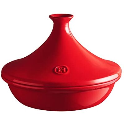 Emile Henry Tajine 32,5 cm Flame Keramik mjuk matlagning och konserverade smaker alla bränder och ugn Grand Cru färg tillverkad i Frankrike Emile Henry Tajine 32,5 cm Flame Keramik mjuk matlagning och konserverade smaker alla bränder och ugn Grand Cru färg tillverkad i Frankrike