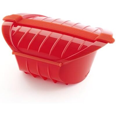 Lékué Ogya rojo Ånglåda XL i rött, plast, 1000 ml Lékué Ogya rojo Ånglåda XL i rött, plast, 1000 ml