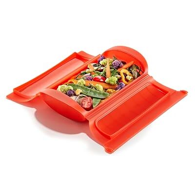 Lékué 3400600R10U004 ångfodral, utan bricka, röd, 1-2 personer, 650 ml Lékué 3400600R10U004 ångfodral, utan bricka, röd, 1-2 personer, 650 ml