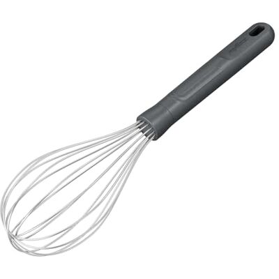 Zyliss E980239 Medium handvisp, hållbart vetesugrör/rostfritt stål, ballongvisp med grepplinjer för fast grepp, Beluga grå, 26 cm x 6 cm, diskmaskinssäker, 5 års garanti Zyliss E980239 Medium handvisp, hållbart vetesugrör/rostfritt stål, ballongvisp med grepplinjer för fast grepp, Beluga grå, 26 cm x 6 cm, diskmaskinssäker, 5 års garanti