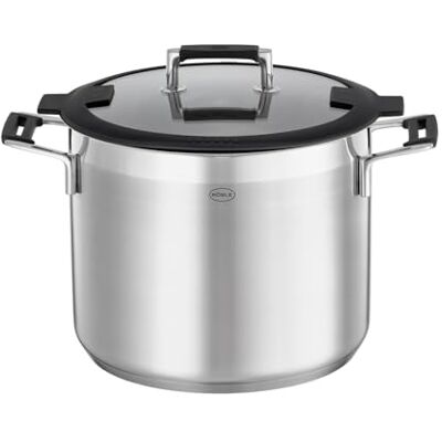 RÖSLE SILENCE PRO Grönsaker och soppgryta, högkvalitativ universell kastrull i rostfritt stål 18/10, 24 cm, glaslock, invändig skala, induktionssäker, diskmaskinssäker, silverfärger/svart RÖSLE SILENCE PRO Grönsaker och soppgryta, högkvalitativ universell kastrull i rostfritt stål 18/10, 24 cm, glaslock, invändig skala, induktionssäker, diskmaskinssäker, silverfärger/svart