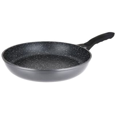 Sitram 714216 Gjuten aluminium inomhus steneffekt spis Ø30 cm H5 cm Non-stick beläggning Whitford Xylan 2 lager utan PFOA, mjukt värmebeständigt handtag alla brännare inklusive induktion Sitram 714216 Gjuten aluminium inomhus steneffekt spis Ø30 cm H5 cm Non-stick beläggning Whitford Xylan 2 lager utan PFOA, mjukt värmebeständigt handtag alla brännare inklusive induktion