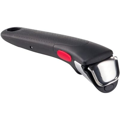 Lagostina Ingenio induktionsavtagbart handtag resistent upp till 10 kg, säker 3-punktsfixering, ergonomisk design, i plast och stål, svart Lagostina Ingenio induktionsavtagbart handtag resistent upp till 10 kg, säker 3-punktsfixering, ergonomisk design, i plast och stål, svart