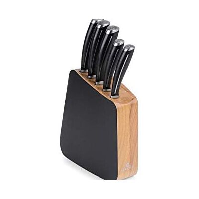 Gerlach G02-0981M-ZENB-05PU-S2S1-01 Set of The Kitchen Knives in Block Loft-G02-0981M-ZENB-05PU-S2S1-01, Stainless Steel Gerlach G02-0981M-ZENB-05PU-S2S1-01 Set of The Kitchen Knives in Block Loft-G02-0981M-ZENB-05PU-S2S1-01, Stainless Steel