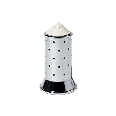 Alessi saltkar i rostfritt stål med lock och stängning av PA, vit, metall, 3,5 x 7 x 8,5 cm Alessi saltkar i rostfritt stål med lock och stängning av PA, vit, metall, 3,5 x 7 x 8,5 cm
