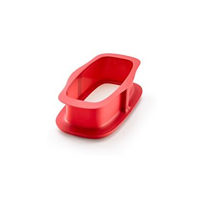 Lékué Duo, rektangulär fjäderform, keramik och silikon, röd, 24 cm Lékué Duo, rektangulär fjäderform, keramik och silikon, röd, 24 cm