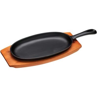 KitchenCraft World of Flavours Teppanyaki-panna, Gjutjärn, 36 x 14,5 x 3,5 cm, Svart, KCSIZZLE KitchenCraft World of Flavours Teppanyaki-panna, Gjutjärn, 36 x 14,5 x 3,5 cm, Svart, KCSIZZLE