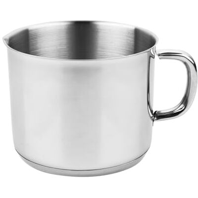 VIER Rostfri kastrull, induktionsbotten. 12 cm diameter x 10 cm hög. Kapacitet 1,1 liter VIER Rostfri kastrull, induktionsbotten. 12 cm diameter x 10 cm hög. Kapacitet 1,1 liter