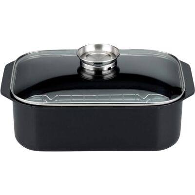 ELO Roaster ren trendinduktion 40 x 26 cm, gjutet aluminium, svart, 40 x 26 x 16,5 cm ELO Roaster ren trendinduktion 40 x 26 cm, gjutet aluminium, svart, 40 x 26 x 16,5 cm