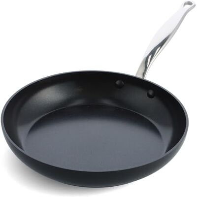 GreenPan Barcelona Hård anodiserad hälsosam keramisk non-stick 32 cm stekpanna stekpanna, Pfann-fri, rostfritt stålhandtag, extra starkt repbeständigt, induktion, ugnssäker, svart GreenPan Barcelona Hård anodiserad hälsosam keramisk non-stick 32 cm stekpanna stekpanna, Pfann-fri, rostfritt stålhandtag, extra starkt repbeständigt, induktion, ugnssäker, svart