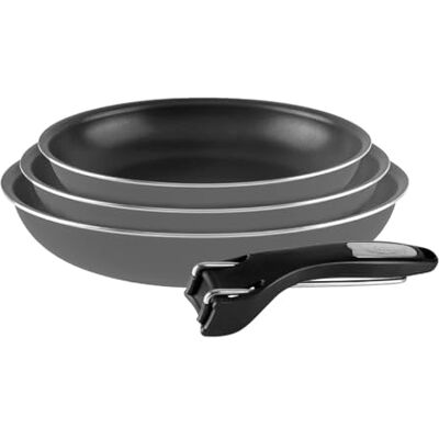 Sitram 710878 set med 3 stekpannor i taupe Ø 20/24/28 cm PFOA-fri non-stick innerbeläggning + avtagbar klämma alla spisar inklusive induktion Sitram 710878 set med 3 stekpannor i taupe Ø 20/24/28 cm PFOA-fri non-stick innerbeläggning + avtagbar klämma alla spisar inklusive induktion