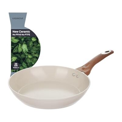 KASANOVA Keramisk Non-Stick Stekpanna 26cm Kräm - Köksredskap KASANOVA Keramisk Non-Stick Stekpanna 26cm Kräm - Köksredskap
