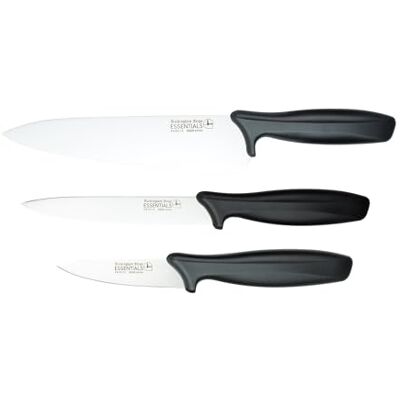 Rio 8007 Essentials Range 3-delad hushållsknivsats svart Rio 8007 Essentials Range 3-delad hushållsknivsats svart