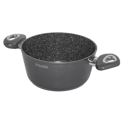 Aeternum , Petragres Ecosolution, non-stick-kastrull, diameter 28 cm, full induktion, induktion, PFAS FREE-beläggning, mörkgrå Aeternum , Petragres Ecosolution, non-stick-kastrull, diameter 28 cm, full induktion, induktion, PFAS FREE-beläggning, mörkgrå