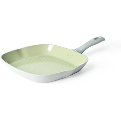 Salter Earth Grillpanna 28 cm, keramisk nonstick grillpanna Smidd aluminiumkropp, PFAS-fri beläggning, induktion lämplig, mjuk beröring stay-cool handtag, endast handtvätt Salter Earth Grillpanna 28 cm, keramisk nonstick grillpanna Smidd aluminiumkropp, PFAS-fri beläggning, induktion lämplig, mjuk beröring stay-cool handtag, endast handtvätt