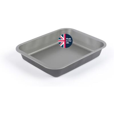 Salter Essentials 36 cm rostningsbricka – non-stick beläggning, rektangulär rostare, diskmaskinssäker, lätt att rengöra, tillverkad i Storbritannien, hållbar grönsaksstekpanna, lätt, PFOA-fri, BW13668 Salter Essentials 36 cm rostningsbricka – non-stick beläggning, rektangulär rostare, diskmaskinssäker, lätt att rengöra, tillverkad i Storbritannien, hållbar grönsaksstekpanna, lätt, PFOA-fri, BW13668