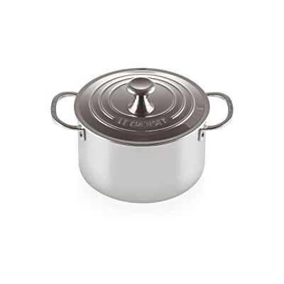 Le Creuset Djup gryta m, lock Signature rostfritt stål, 20cm, 96600620000000 Le Creuset Djup gryta m, lock Signature rostfritt stål, 20cm, 96600620000000