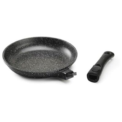 Pradel Excellence Premium gjutjärnspanna i gjuten aluminium non-stick-beläggning avtagbart handtag kompatibel med alla spisar inklusive induktion, ugn och diskmaskin-diameter 20 cm-svart Pradel Excellence Premium gjutjärnspanna i gjuten aluminium non-stick-beläggning avtagbart handtag kompatibel med alla spisar inklusive induktion, ugn och diskmaskin-diameter 20 cm-svart