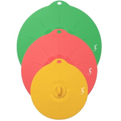 Lurch Universallock set om 3 – återanvändbara silikonlock (⌀ 16 cm, 21 cm, 25 cm) – livsmedelssäker, stretchig, mikrovågsugns- och diskmaskinssäker, lufttät och hållbar Lurch Universallock set om 3 – återanvändbara silikonlock (⌀ 16 cm, 21 cm, 25 cm) – livsmedelssäker, stretchig, mikrovågsugns- och diskmaskinssäker, lufttät och hållbar