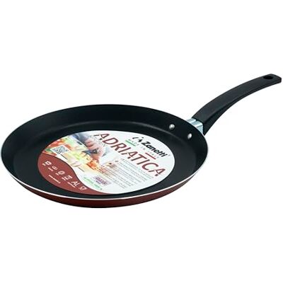 Zanetti , Adriatica Crepes stekpanna, non-stick diameter 25 cm, röd, tillverkad i Italien Zanetti , Adriatica Crepes stekpanna, non-stick diameter 25 cm, röd, tillverkad i Italien