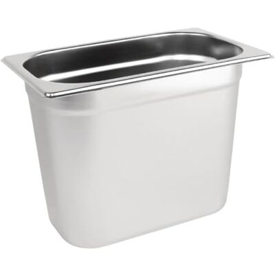 Vogue K823 rostfritt stål 1/4 Gastronorm-panna, 200 mm Vogue K823 rostfritt stål 1/4 Gastronorm-panna, 200 mm