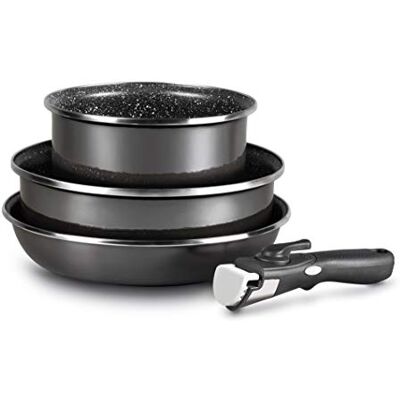 MAGEFESA K2 3-delat set med avtagbart handtag, stål, emaljerat, glas/spegeleffekt MAGEFESA K2 3-delat set med avtagbart handtag, stål, emaljerat, glas/spegeleffekt