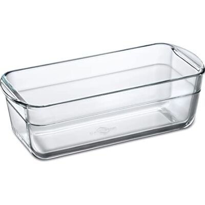 Küchenprofi Köksprofi Lådform ELSASS av glas, 28,5 x 11,5 x 8 cm, 1,5 liter, brödform, kakform, frys, ugn, diskmaskin och mikrovågsugn, bakform för bröd och kakor (0611003525) Küchenprofi Köksprofi Lådform ELSASS av glas, 28,5 x 11,5 x 8 cm, 1,5 liter, brödform, kakform, frys, ugn, diskmaskin och mikrovågsugn, bakform för bröd och kakor (0611003525)