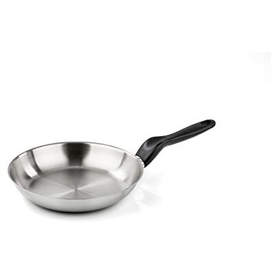 Barazzoni Le Inox stekpanna, 24 cm, tillverkad av 18/10 rostfritt stål, silver, 24 cm Barazzoni Le Inox stekpanna, 24 cm, tillverkad av 18/10 rostfritt stål, silver, 24 cm